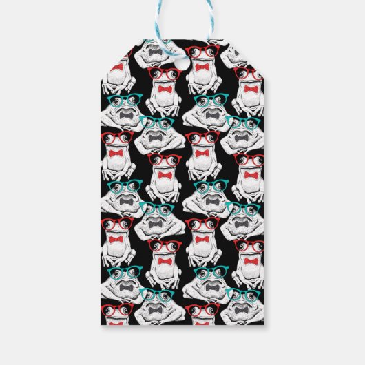 Kikkerbril patroon | Jouw tekst toevoegen Cadeaulabel (Achterkant)