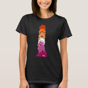 Kikkerdier Lgbtq de vlag van de lesbische homoseks T-shirt