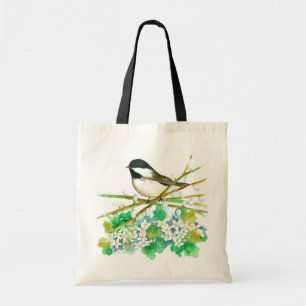 Kikkereenvogel mag bloemenkatkens Wilgen takken Tote Bag