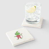 kikkerelf stenen onderzetter (Zijkant)