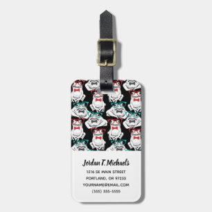 Kikkerglazen patroon Jouw namen toevoegen Bagagelabel