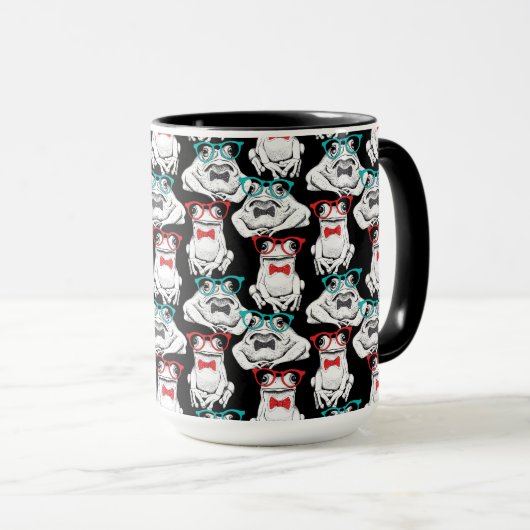 Kikkerglazen patroon mok (Voorkant rechts)