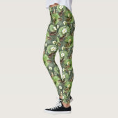 Kikkergroen en witte waterlib leggings (Links)