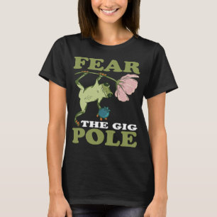 Kikkerjacht vrees de grote paal kikker vangen t-shirt