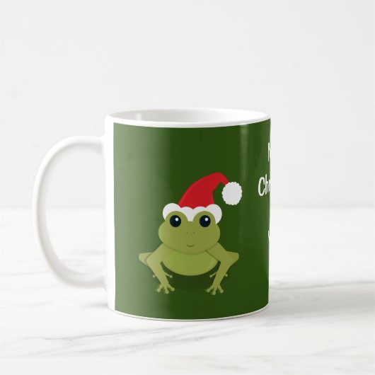 Kikkerkerst met kerstmis koffiemok (Links)