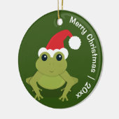 Kikkerkerst van Santa Merry Keramisch Ornament (Links)