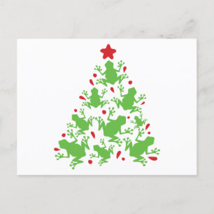 Kikkerkerstboomkerstbeker Funny Kerstmis, Briefkaart