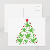 Kikkerkerstboomkerstbeker Funny Kerstmis, Briefkaart (Voorkant / Achterkant)