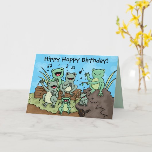 Kikkerkoor aanpasbare kaart (Gele Bloem)