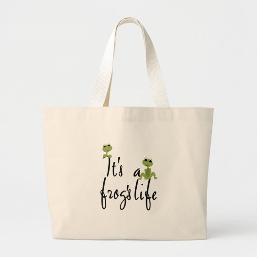 Kikkerleven  grote tote bag (Voorkant)