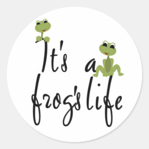 Kikkerleven ronde sticker