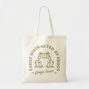 Kikkerliefhebbers grappige citaten cottagecore est tote bag