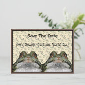 Kikkerpaar: Cute, Funny, Save the Date: Kunst Save The Date (Staand voorkant)