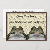 Kikkerpaar: Cute, Funny, Save the Date: Kunst Save The Date (Voorkant / Achterkant)