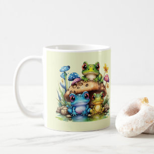 Kikkerpaddenstoel en kikker koffiemok