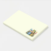 Kikkerpaddenstoel en kikker post-it® notes (Schuin)