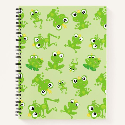 Kikkerpatroon, stekkikkers, groene kikkers, kikker notitieboek (Voorkant)