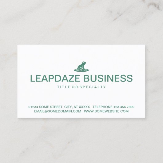 kikkerpictogram visitekaartje (Achterkant)