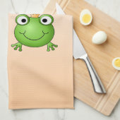 Kikkerprins en Kikkerprinses, met hart. Theedoek (Quarter Fold)