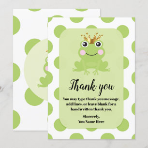 Kikkerprins Verhalenboek Bedankt Babyshower Kaart