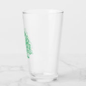 Kikkers Abstract Groene lijn Kunst Gepersonaliseer Glas (Links)