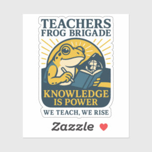 Kikkers Brigade voor Leraren – Kennis is Macht Sticker
