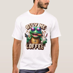 Kikkers Brouwen en Bescherming Koop mij een koffie T-shirt