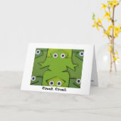 Kikkers, Croak Verjaardagskaart Kaart (Gele Bloem)