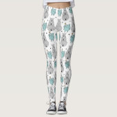 Kikkers en lamaspatroon leggings (Voorkant)