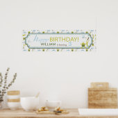 Kikkers en libellen, Birthday Banner Poster (Keuken)