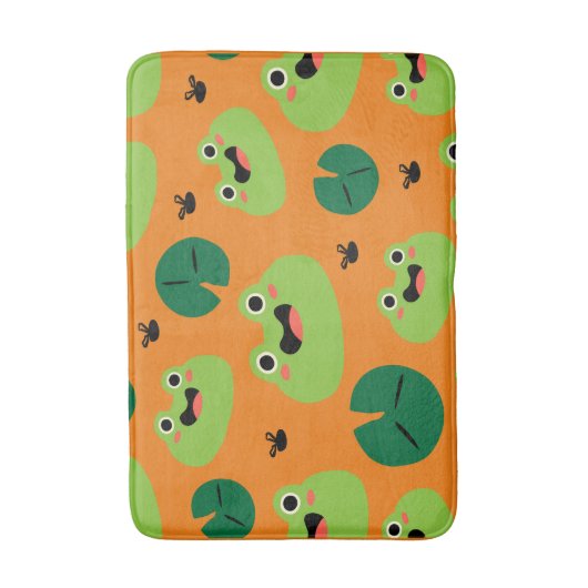 Kikkers en Lily Pads badmat (Voorkant Verticaal)