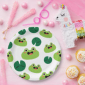 Kikkers en Lily Pads Papieren Bordje (Feest)