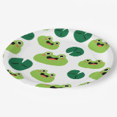 Kikkers en Lily Pads Papieren Bordje (Gekanteld)