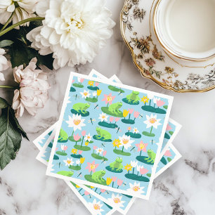 Kikkers en Lily Pads Schattige BABY SHOWER Verjaar Servet