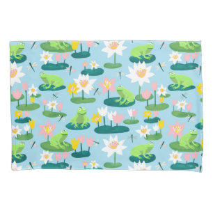 Kikkers en Lily Pads Schattige Custom Kussensloop
