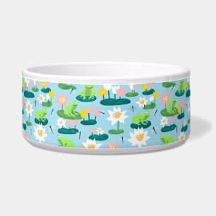 Kikkers en Lily Pads Schattige Custom Voerbakje