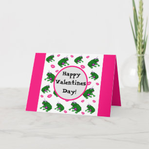 Kikkers en lipstick Kisses, Valentijnse Kaart