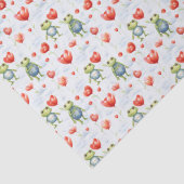 Kikkers en rode bloemen tissuepapier (Detail)