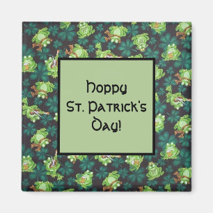 Kikkers en shamrocks magneet