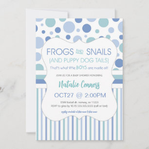 Kikkers en slakken Baby shower Kaart