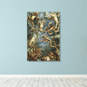  Kikkers en Toads Batrachia van Ernst Haeckel Canvas Afdruk (Insitu (Houten vloer))