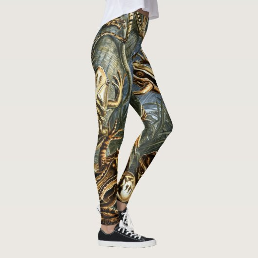  Kikkers en Toads Batrachia van Ernst Haeckel Leggings (Rechts)
