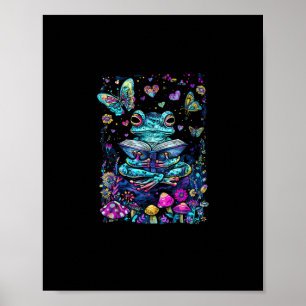Kikkers Esthetische Cottagecore Goblincore Lezen Poster