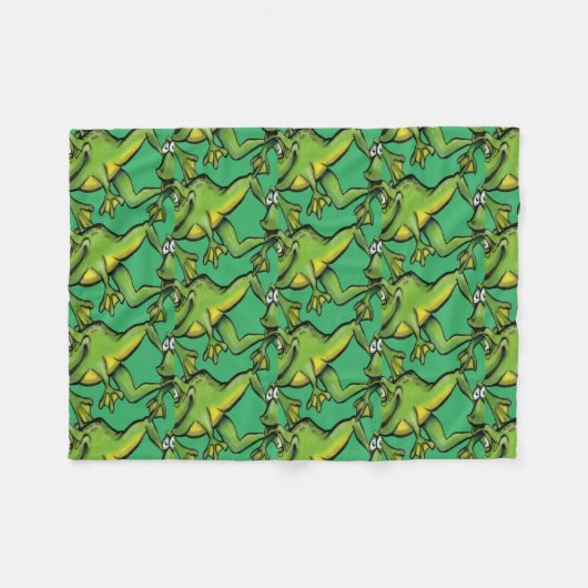 Kikkers Fleece Blanket Deken (Voorkant (Horizontaal))