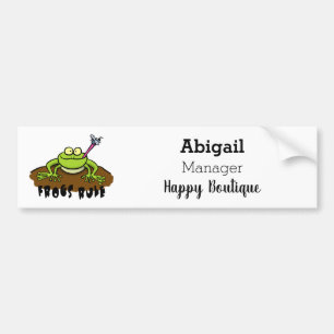 Kikkers heersen grappige groene kikker cartoon bumpersticker