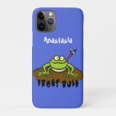 Kikkers heersen grappige groene kikkervis-cartoon Case-Mate iPhone case (Achterkant)