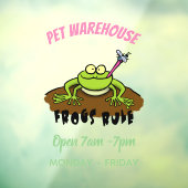 Kikkers heersen grappige groene kikkervis-cartoon raamsticker (Vel 3)