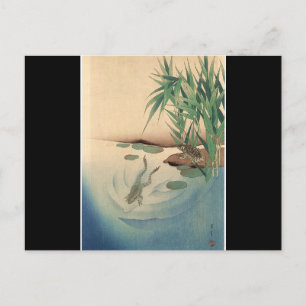 Kikkers in een Pond, Japanse Kunst ongeveer 1800 Briefkaart
