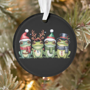 Kikkers Kerst Kikkerliefhebber Schattige Kerstman Ornament