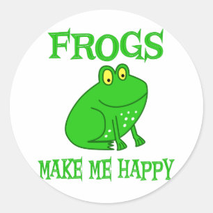 Kikkers maken me gelukkig ronde sticker